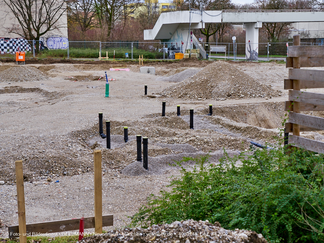 24.12.2022 - Baustelle an der Quiddestraße Haus für Kinder in Neuperlach